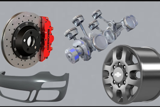 model realistic 3d vehicle parts for cars or bikes for games, 3d printing