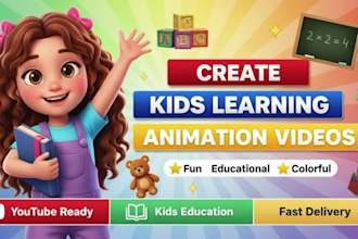 create kids learning video animation for kids nursery rhymes