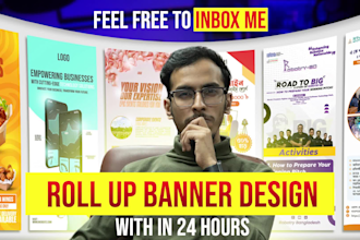 design custom rollup banners, x banners, yard signs and more