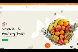 design and develop your organic grocery store website