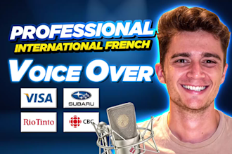 record a professional french international male voice over