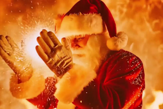 generate a 4k ai realistic christmas music video veo 3 animation lyrics video