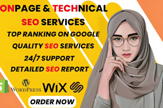 do website SEO for shopify, wordpress, wix and squarespace