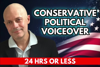 record deep male american voiceover for republican ad political campaign