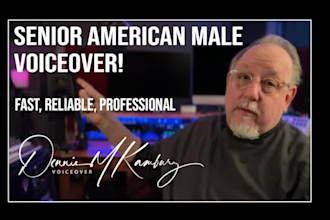 be your adult and senior american male voice over