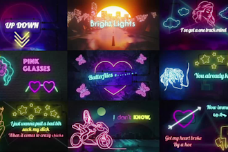 make lyrical video or animated lyric music video for song