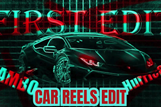 edit car reels that will increase engagement and showcase the car beauty