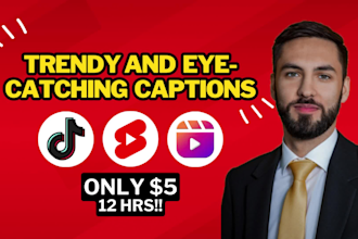 create modern captions for youtube, shorts, reels, tiktok