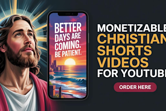 create christain motivational shorts, bible quotes reels for youtube and tiktok