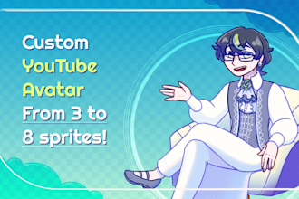 draw a custom youtube cartoon avatar