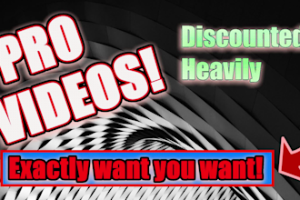 professionally create any type of video heavily discounted