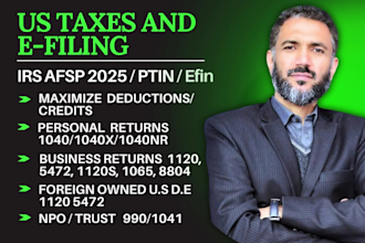 e file US tax returns I CPA I US tax preparer