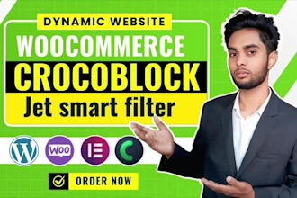 create jetsmartfilters for woo webshop using elementor, crocoblock, jet engine