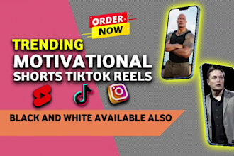 create trending motivational shorts, tiktok and reels