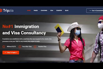 build dynamic immigration website visa application website consultation website
