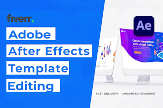 edit any after effects template or make a custom animation