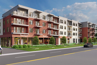 visualize apartment buildings, exterior 3d rendering