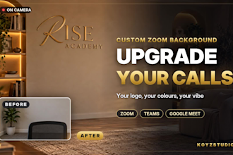 design a custom branded zoom virtual background with your logo