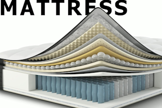 create 3d visualisation of mattress in section and other products