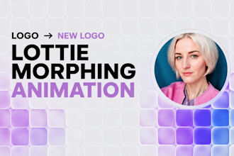 create lottie logo morphing animation