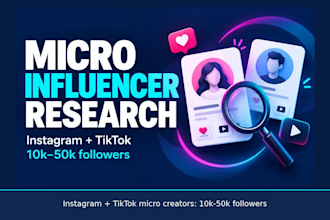 research instagram and tiktok micro influencers for your niche