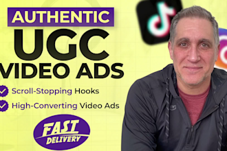create high converting male ugc ads as a trusted professional spokesperson