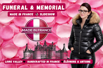 create a premium funeral memorial and tribute photo slideshow video