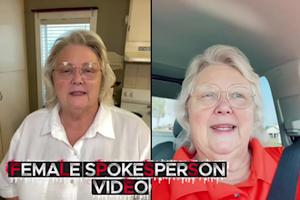 be american female senior ugc review testimonial spokesperson selfie video