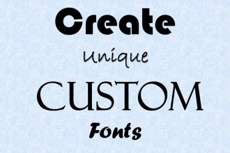 design custom font, typeface, typography