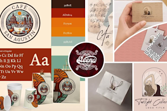 design a professional vintage logo and branding identity