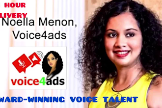 record voice over in classy, conversational indian urban english