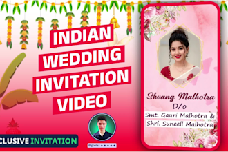 create an indian wedding invitation video