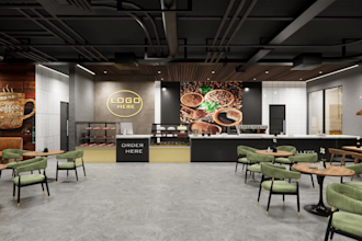 design your coffee shop, restaurant interior, retail, and gym