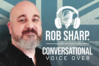 record a conversational british male voice over narration