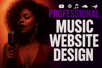 design music website, artist website, dj podcast band on wordpress, wix, shopify