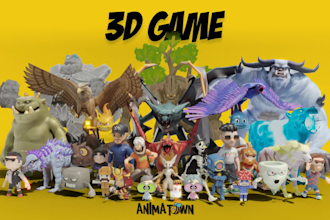 create 3d game assets and animation