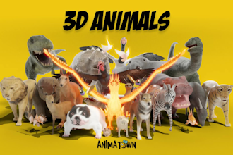create realistic 3d animals and animation