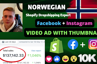 create a professional norwegian facebook video ad