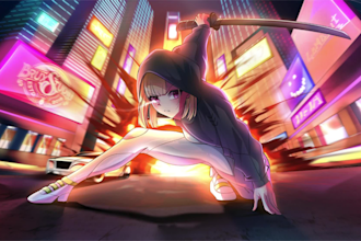 draw anime illustration, original character, and beautiful fanart