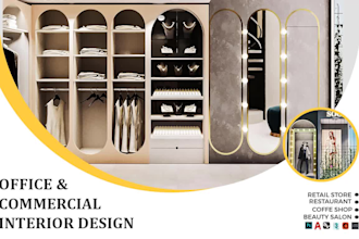 interior design office,retail store,restuarant,commercial render
