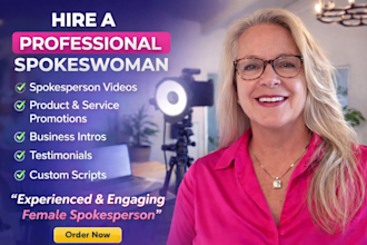 record female testimonial video spokesperson USA style senior woman ugc video