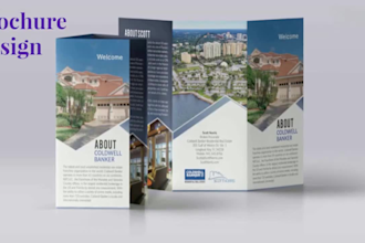 create tri fold brochure design indesign print ready