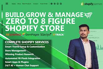 manage shopify dropshipping store, product update and research