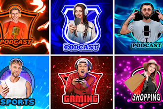 design cartoon logo for your brand,podcast, youtube channel