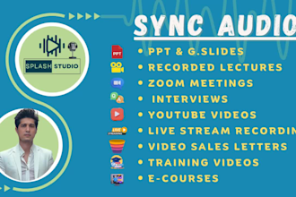 do synchronize audio with PPT slide, video, vsl, e course