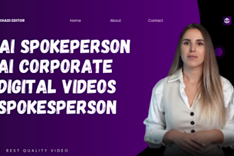 be your corporate spokesperson and ai virtual presenter with digital avatar