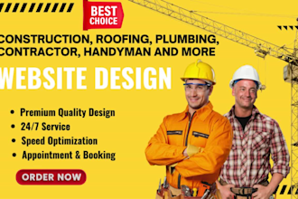 create roofing, hvac, construction, contractor ,plumbing and realestate website