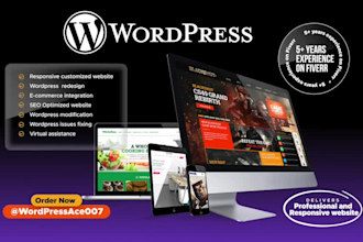 create a responsive wordpress website or redesign website