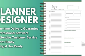 design your professional printable or digital planner