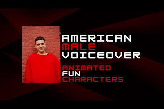 record a professional american character voiceover